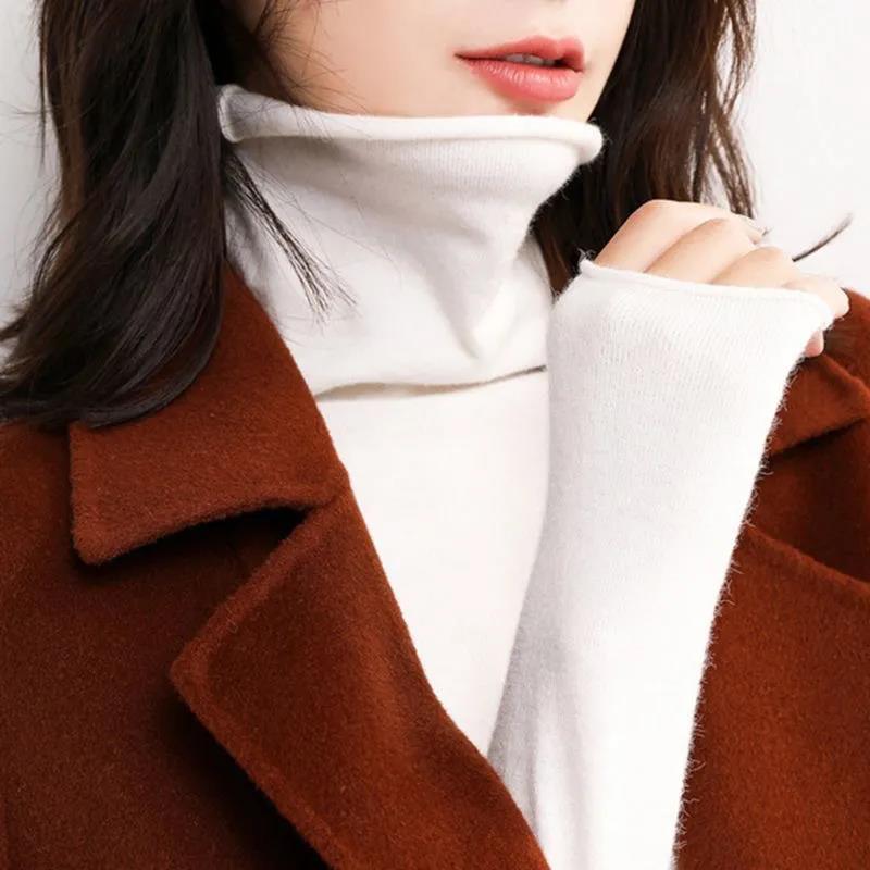Turtleneck Women Pullover Sweater Spring Jumper Knitted Basic Top Fashion Autumn Long Sleeve Korean Ladies Clothes