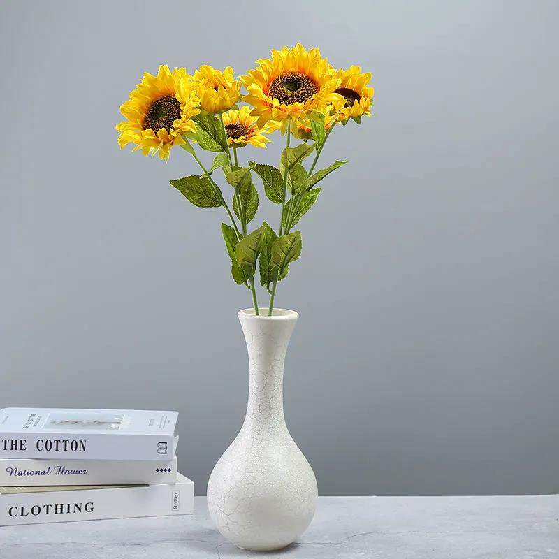Sunflower Simulation Bouquet Decoration Dried Flowers Fake Flowers Picnic Plastic Flower Decoration Decoration Hand Holding Home Decoration