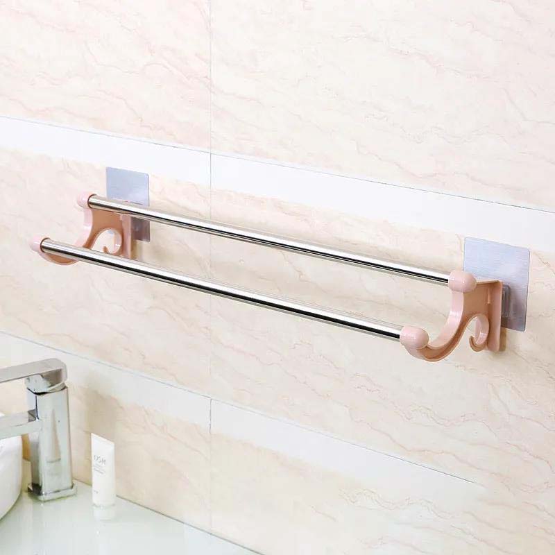 Bathroom Towel Rack Stainless Steel Bathroom Toilet Kitchen Storage Storage Rack Hanging Hook Towel Pole
