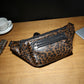 Retro Waist Bag Women Leopard Chest Bag Mobile Phone Bag Outdoor Leisure Sports Riding Shoulder Bag