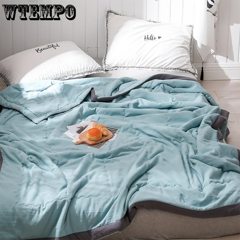 Skin-friendly Washed Cotton Air-conditioning Quilt Single Double Summer Cool Quilt Spring and Autumn Thin Quilt