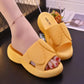 Women's Slippers Thick Bottom Summer High Heels Non-slip Outer Wear All-match Bathroom Slippers