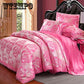 Luxury Jacquard Bedding Set Queen/King Size Royal Bed Set Duvet Cover Bedsheet Pillowcase