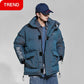 Winter Fashion Trend Short Glossy Men's Bread Wear Trend Couple Thicken Warm Comfortable Jacket