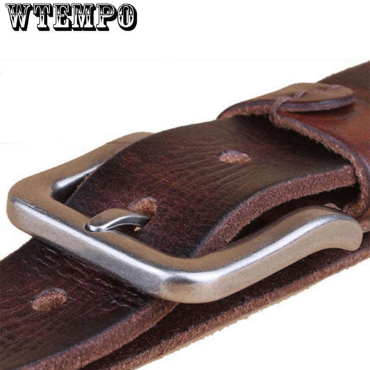 Cow Genuine Leather Belts For men Luxury Leather Belt Alloy Buckle Casual Vintage ceinture homme