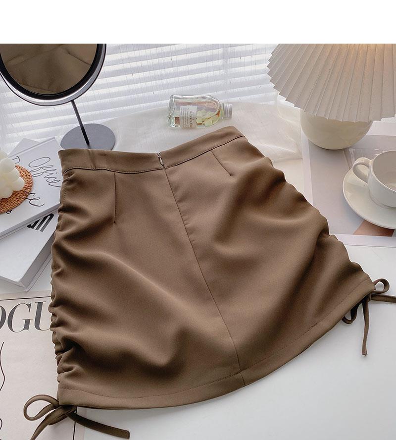Skirt Spring A-line Skirt Women's Design Sense Niche High Waist All-match Drawstring Bag Hip Skirt