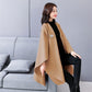 Woolen Coat Women's Cloak-style Coat Cardigan Woolen Coat Irregular Shawl Temperament Versatile Warm and Comfortable Wrap