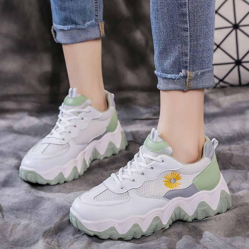 Plus Size 35-39 Summer Women Mesh Sneakers Students Breathable Running Basketball Shoes Shockproof Non-slip Skate Shoes