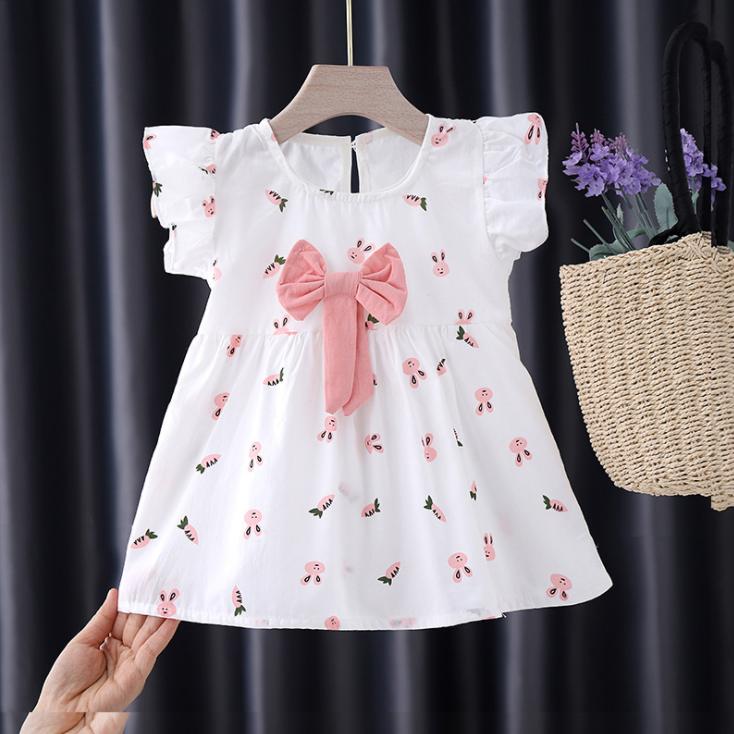Summer  Korean Style Baby Girls' Dress 0-4 Year Old Children Lovely A-line Princess Dress Children's Dress