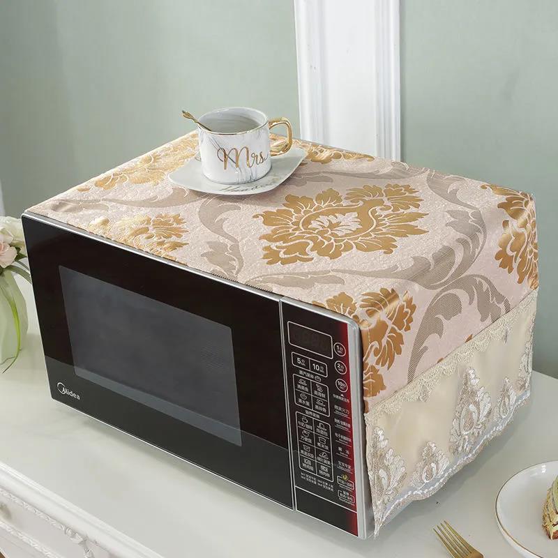 Universal Microwave Oven Cover European Dust Cover Oven Household Rectangular Cover Cloth Cover Towel Home Fabric