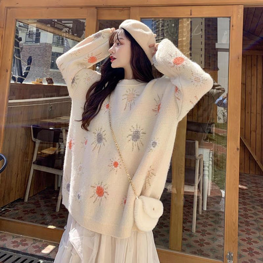 Autumn and Winter Loose and Thick Base, Lazy Wind, Gentle Wind, Outer Sweater Women