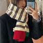 Color Striped Scarf Women's All-match Knitted Scarf Winter Thick Warm Scarf Shawl