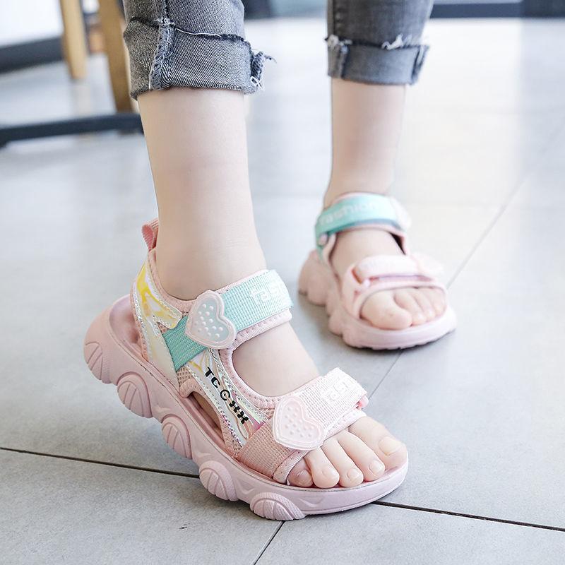 Girls' Breathable Beach Sandals Non-slip Summer 3-12 Years Old Children's All-match Fashionable Student Shoes