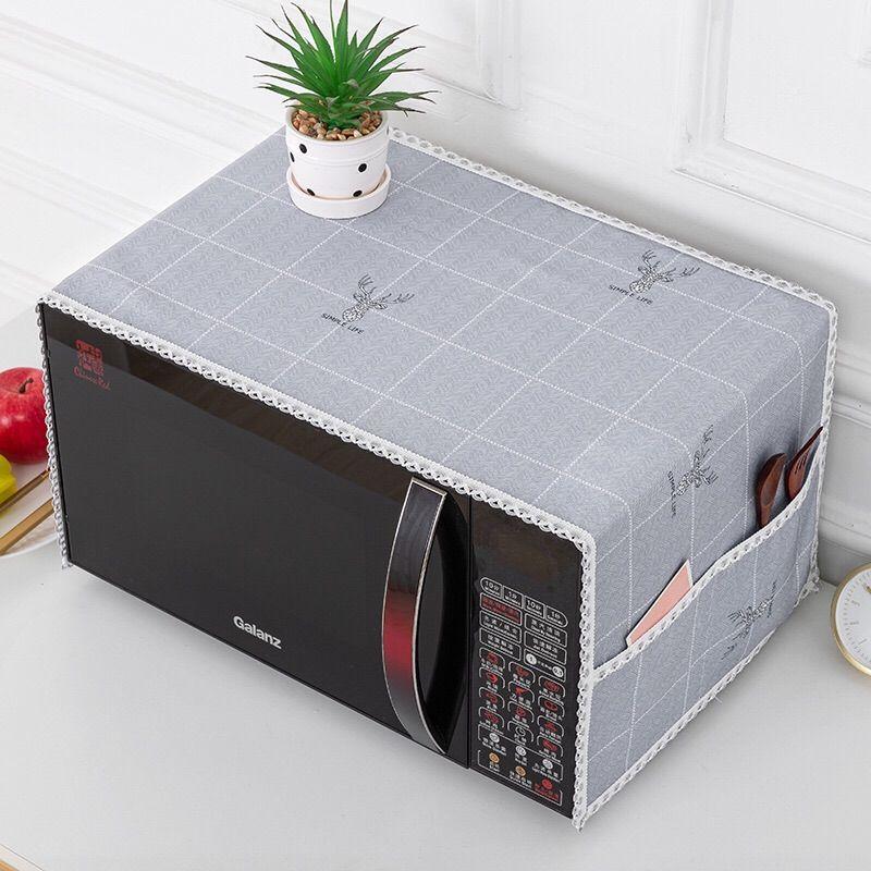 Microwave Cover Comes with Storage Bag Household Appliance Dust Cover Universal Cover Towel
