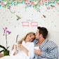 [Wall sticker ]Peony Flower Magpie Frame Home Decor Wall Stickers Couple Room Decals Murals Diy Wall