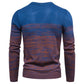 Men's Autumn and Winter Slim Gradient Round Neck Knit Sweater