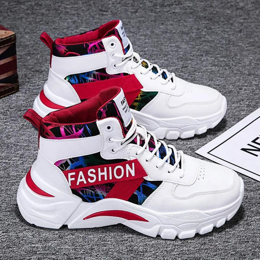 Spring Korean Style Trendy Men's Shoes All-match Sports High-top Sneakers Casual Canvas Breathable Tide Shoes