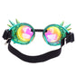 NEW Gothic Holographic Rave Festival Kaleidoscope Glasses Steampunk Sunglasses Goggles Men Women Cos