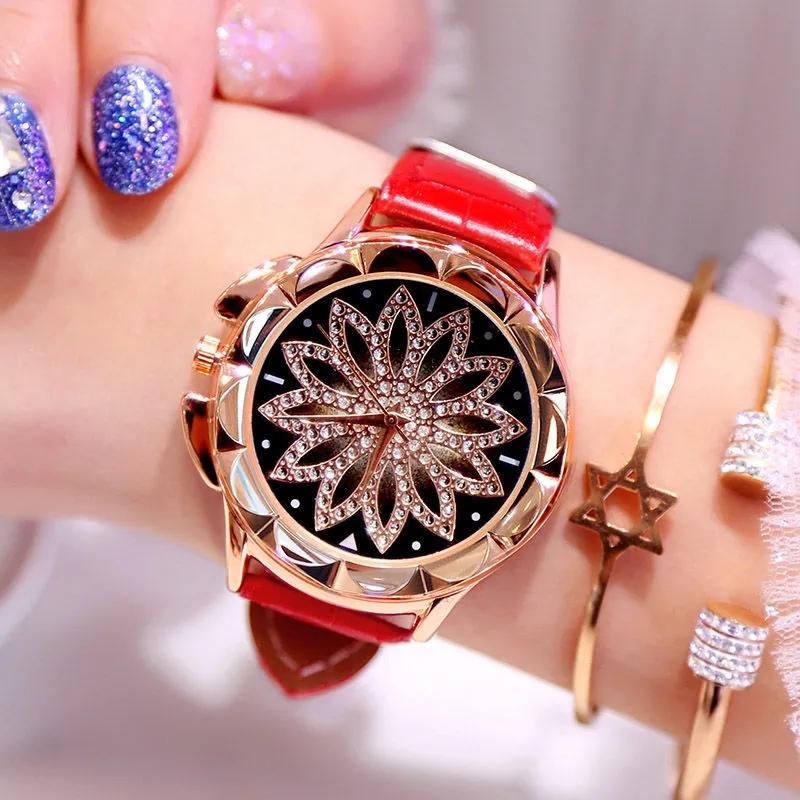 Women's Luxury Diamond Trend Quartz Watches Classic Vintage Disc Watch Rhinestone Bracelet Watches Birthday Gift Watches