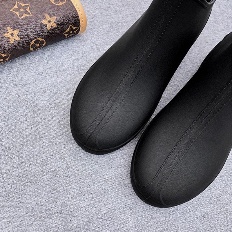 Fashion All-match Rain Boots Water Shoes Water Boots Non-slip Short Tube Frosted Kitchen Shoes Car Wash Stall Shoes