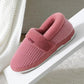 Winter Cotton Slippers TPR Non-slip Home Interior Thick-soled Warmth and Dirt-resistant Bag Heel Plus Fluffy Plus Size Cotton Shoes