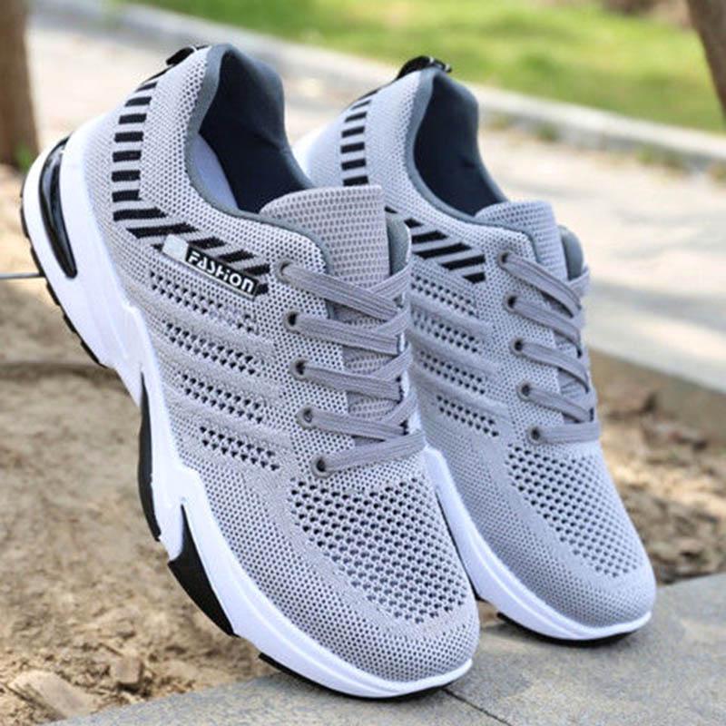 Plus Size 39-44 Summer Men Sneakers Mesh Breathable Basketball Running Shoes Non-slip Wear-resistant Comfortable Skate Shoes
