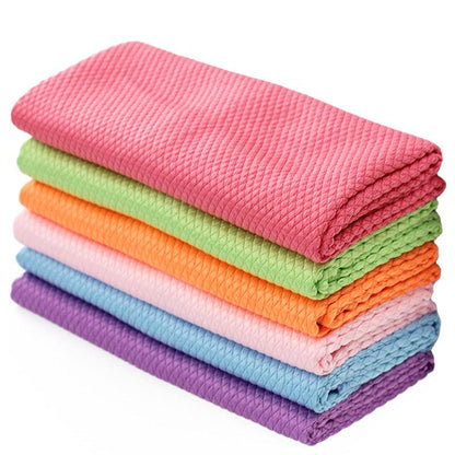 Soft Microfiber Towel Car Cleaning No Trace Absorbable Window Car Rag Cleaning Towel Kitchen Mirror Cleaning Wipe Glass Cloth