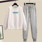 Suit Early Spring Sports Sweater Suit Women's Solid Color Style Western Style Age-reducing Sweatpants Two-piece Set Women