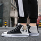 Shoes Men's High-top Casual All-match Male Student Sports Men's Shoes 2022 Spring Plus Velvet Cotton Shoes Canvas Shoes