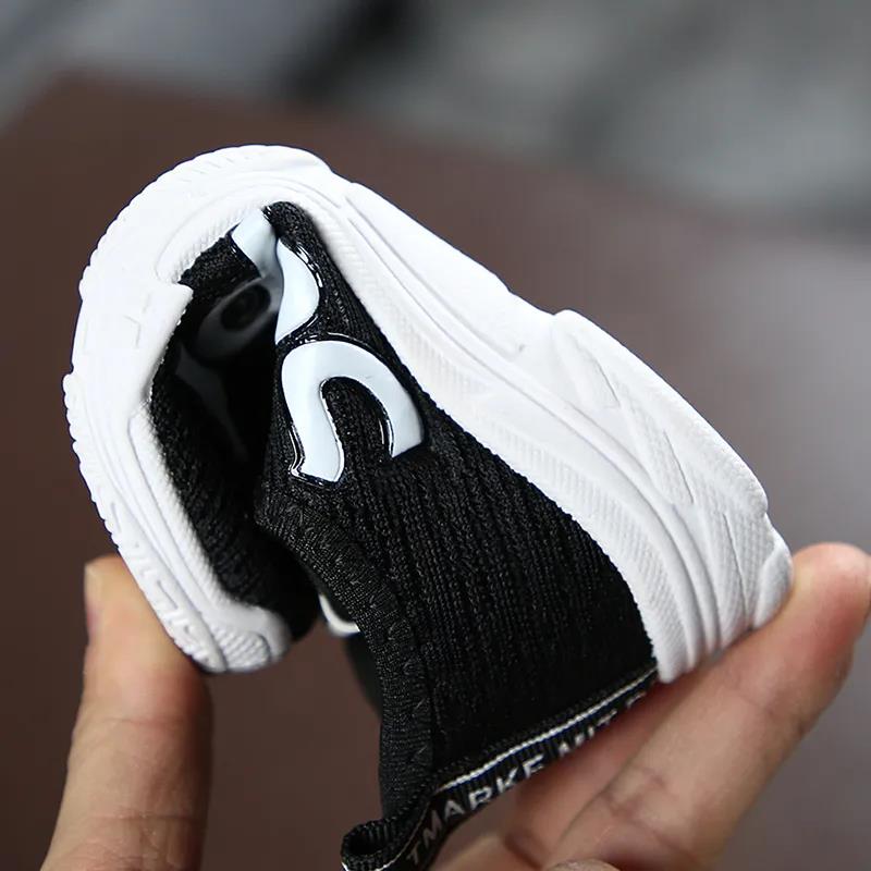 Kids Shoes Spring Summer Girls Boys Soft Sole Sports Shoes Solid Color Letter Pattern Anti-slip Cartoon Casual Net Shoes