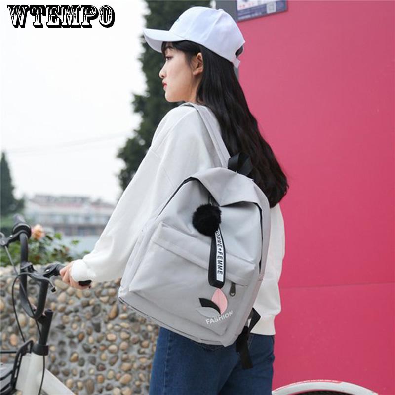 New Backpack Patchwork Backpack Women Canvas Backpack School Women Travel Bag