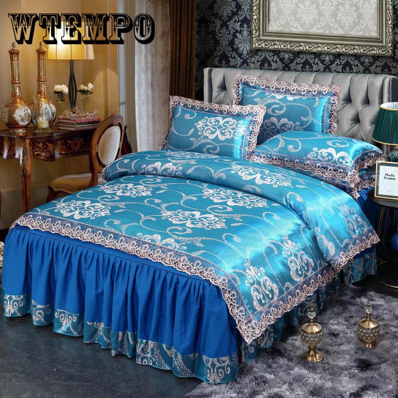 Luxury Jacquard Bedding set Queen King Size Duvet Cover Set Bed Linen bed Cover pillowcase