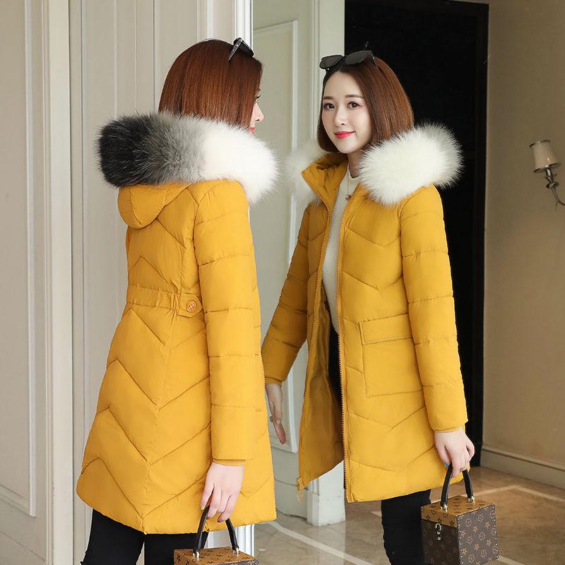 Women Down Jacket 2019 Winter Female Parkas Fashion Hooded Long Down Coat Cotton Women Outerwear