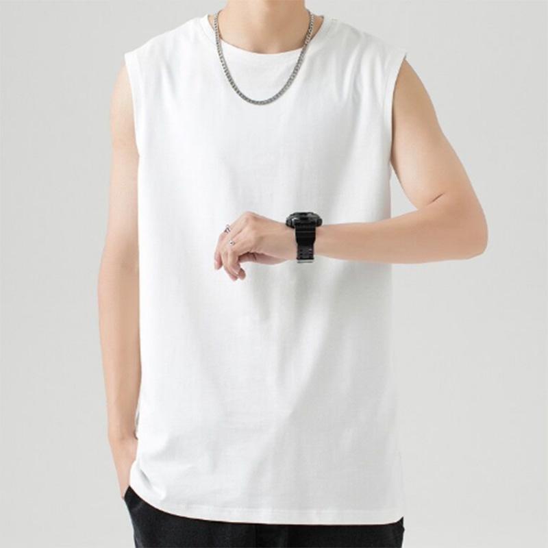 Men's Vest Wear Thin Sleeveless Men's Training Running Sports Quick-drying Breathable Waistcoat Loose Solid Color Men's Vest