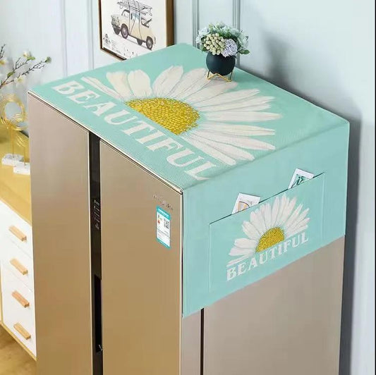 Double Door Refrigerator Cover Towel Dust Cover Washing Machine Cover Cloth Household Appliance Storage Dust Cover