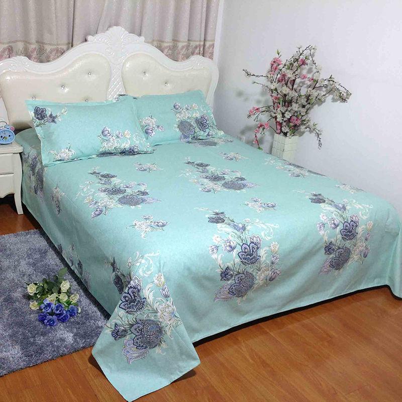 Home Textiles Cotton Fabric Good Breathability Easy To Wash Three-piece Foldable Bedding One-piece Bed Linen Two Pillowcases