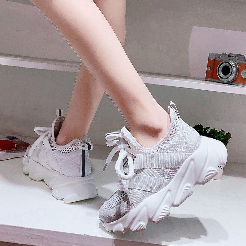 Spring  Summer Mesh Hollow Breathable Women's Shoes Flat Casual Sports Shoes Female Students Korean Wild Shoes