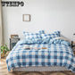 Home Textile Cyan Cute rabbit Duvet Cover Pillow Case Bed Sheet Boy Kid Teen Girl Bedding Linens Set 4PCS