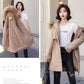 Parkas Cotton Jacket Women's Mid-length Winter Korean Version of The Large Fur Collar Loose Large Size Plus Velvet Ins Style