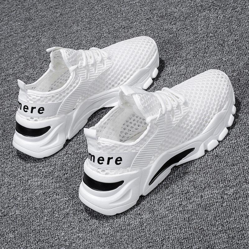 Summer Thin Sports Shoes Men's Breathable Mesh Surface Trend Casual All-match Light Running Shoes