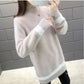 Half-high Neck Mink Velvet Sweater Mid-length Loose Padded Bottoming Shirt Fashion Simple Female Dress