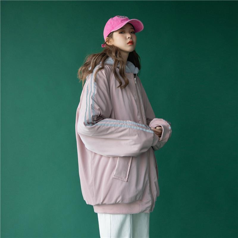 Cotton Jacket Women Winter Korean Version of Loose Ins Tide Hooded Cotton Jacket Short Couple Thickened Quilted Jacket