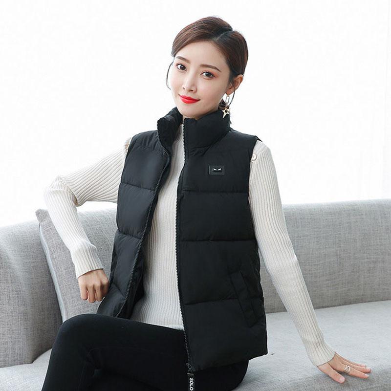 Cotton Vest Autumn and Winter Women's Short Jacket Korean Fashion Slim Fit All-match Women's Cotton Vest Jacket Outer Wear Small Vest
