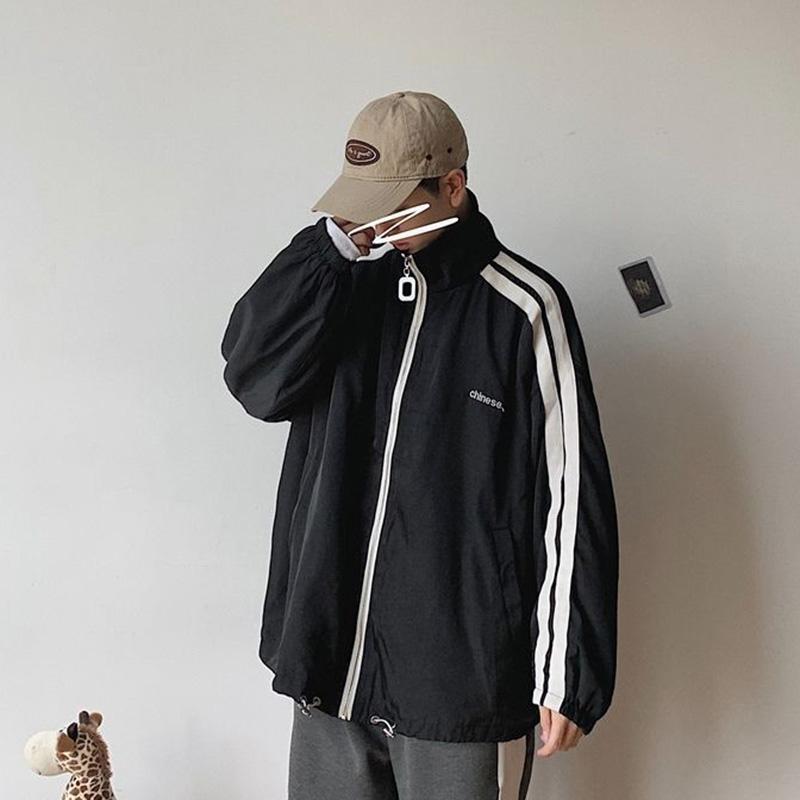 Jacket Men's Ins Tide All-match Hong Kong Fashion Brand Jacket Men's Loose Spring Windbreaker Jacket Men's Clothing