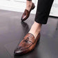 Men's Shoes Leather Embossing Classic Luxury Non Slip Mans Footwear Lazy Men's Shoes