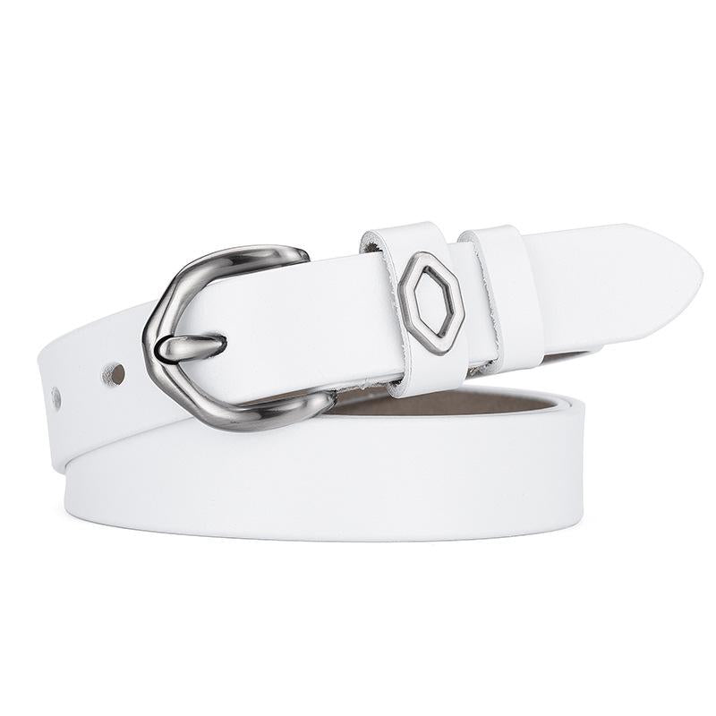 Belts Women's Leather Round Metal Circle Waist Belt for Women Jeans Pants
