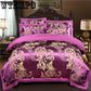 Embroidered jacquard four-piece bed linen quilt cover pillowcase noble cotton bedding European