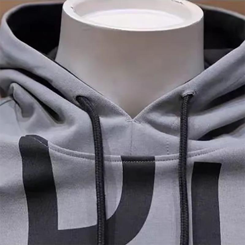 Men's Sweater Autumn and Winter Models Korean Style Trendy Self-cultivation All-match Hooded Color Matching Handsome Casual Jacket