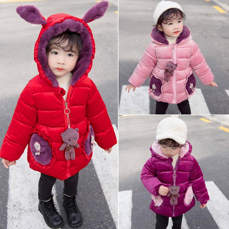 Warm Thickening Baby Girl Winter Jacket Children Outerwear Windproof Baby Girls Cute Coats