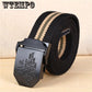Striped Adult Men Knitted Men Casual Belts Canvas Belt Plus Size Strap Male Tactics Belt